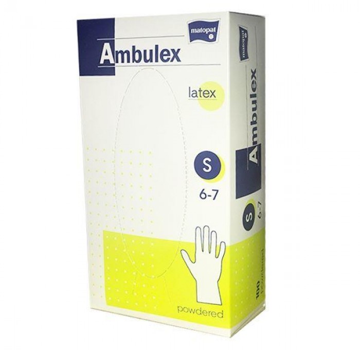 Ambulex Latex Kesztyű "S" 100db